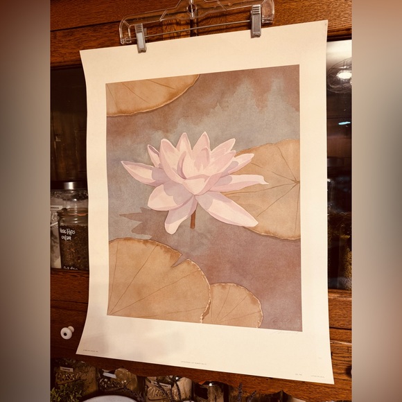 Art Image Inc Other - VTG Robert White Signed Lotus Pond II Art Litho 1984 by Art Image Inc 19”x25”